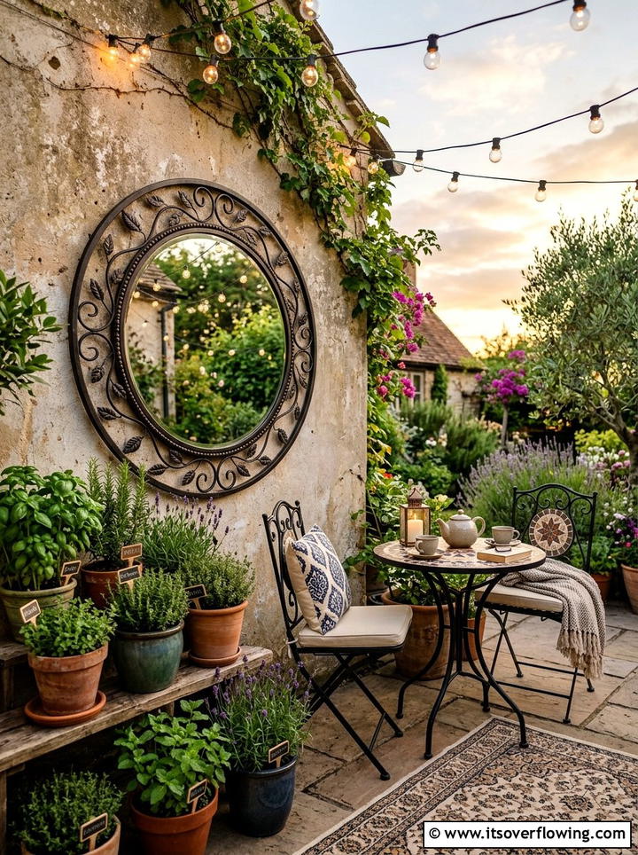 Round Mirror For Small Patio - 25 small garden ideas with mirror tricks