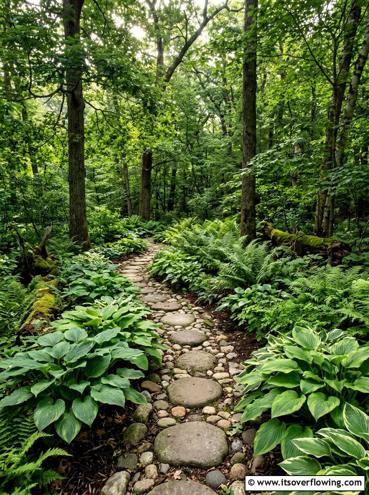 Round Natural Stone Walkway - 25 backyard decorating ideas with stepping stones