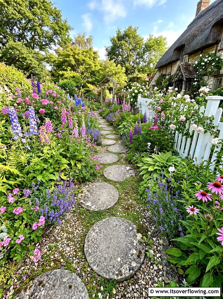 Round Stepping Stone Path - 25 small garden ideas with pavers