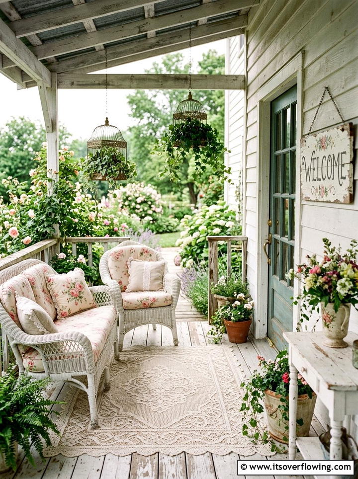 Round hanging welcome sign - 25 front porch ideas with welcome signs