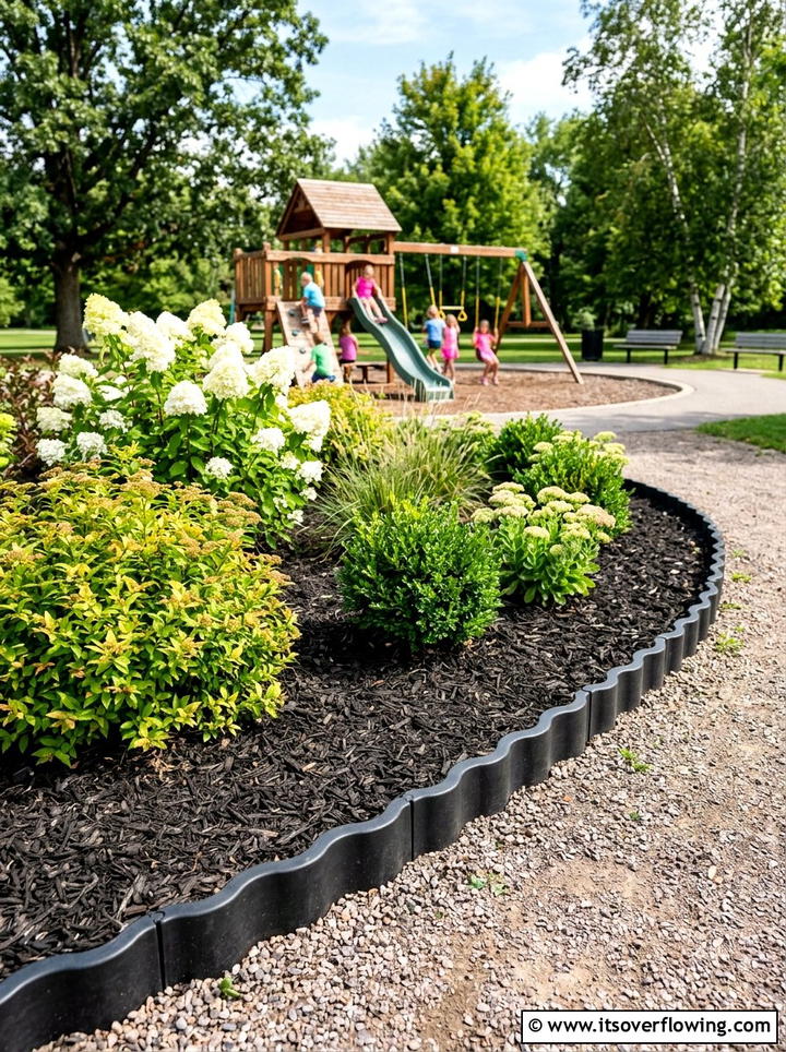 Rubber garden border - 25 garden ideas with garden edging