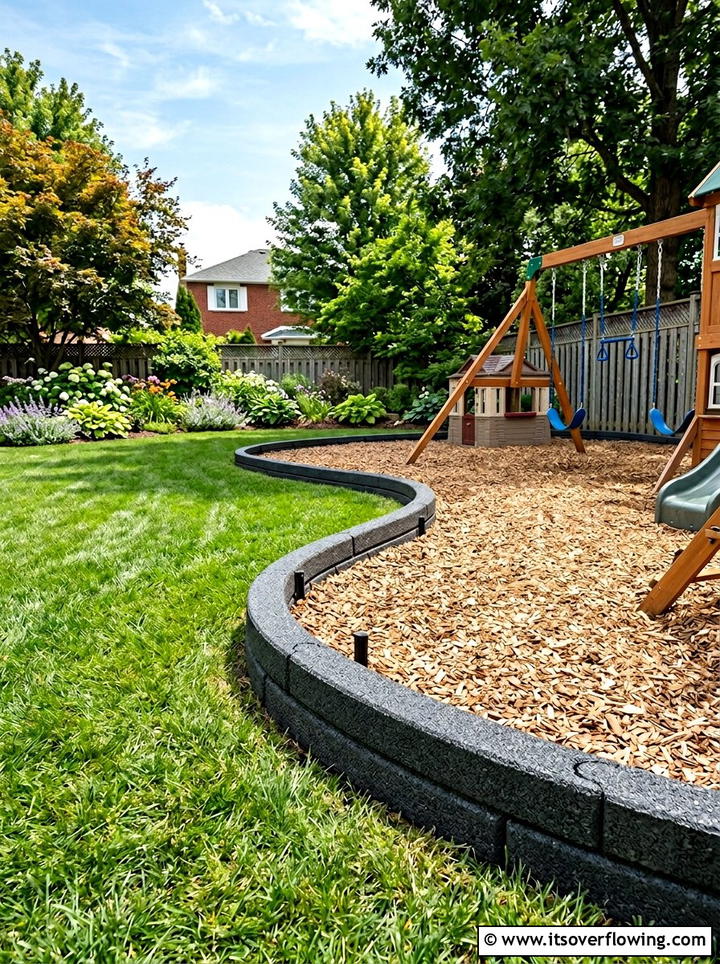 Rubber garden border - 25 backyard ideas with edging