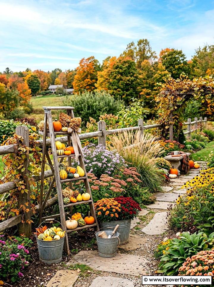 Rustic Autumn Garden - 25 garden decor ideas with fall decor