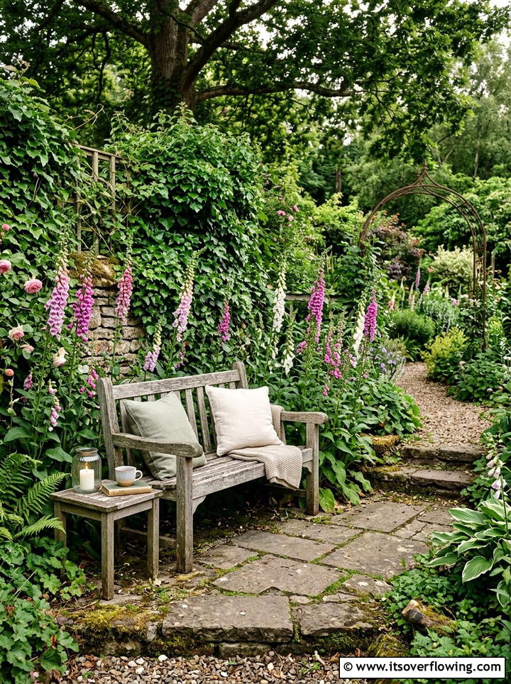 Rustic Backyard Seating Area - 25 creative garden ideas with cottage layering