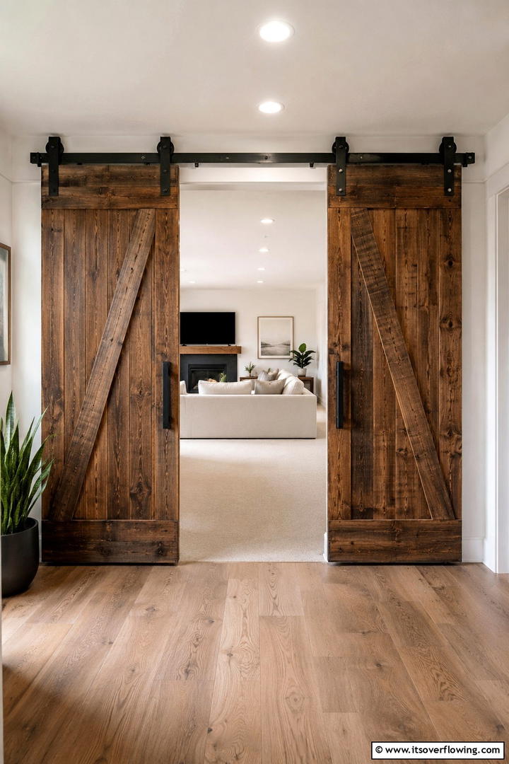 Rustic Barn Doors - 30 Rustic Interior Design Ideas for Cozy Living Spaces