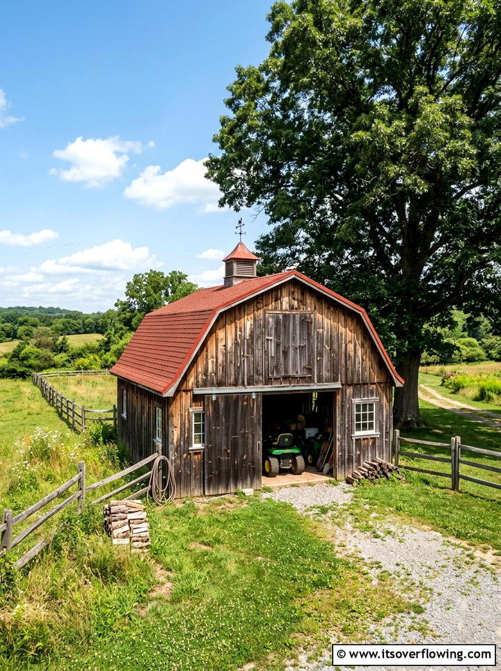 Rustic Barn Shed - 25 backyard ideas with storage shed