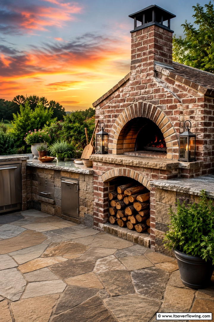 Rustic Brick Oven Charm - 30 Rustic Outdoor Kitchen Ideas for Al Fresco Dining
