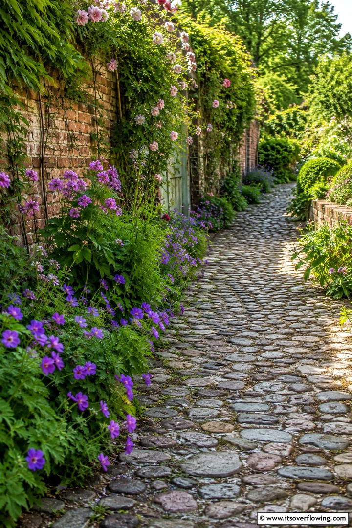 Rustic Cobblestone Walkway - 30 Stone Garden Ideas for Natural Outdoor Landscaping Designs