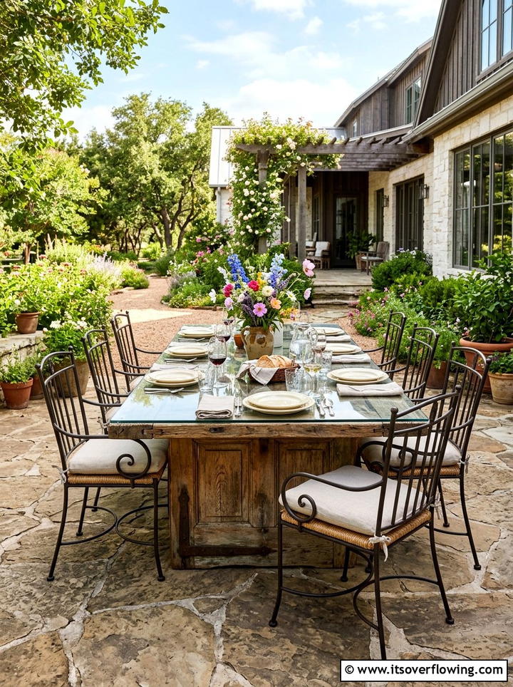 Rustic Door Patio Table - 25 backyard decorating ideas with old door decor