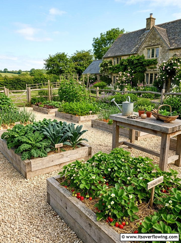 Rustic Farmhouse Vegetable Patch - 25 creative garden ideas with tea gardens
