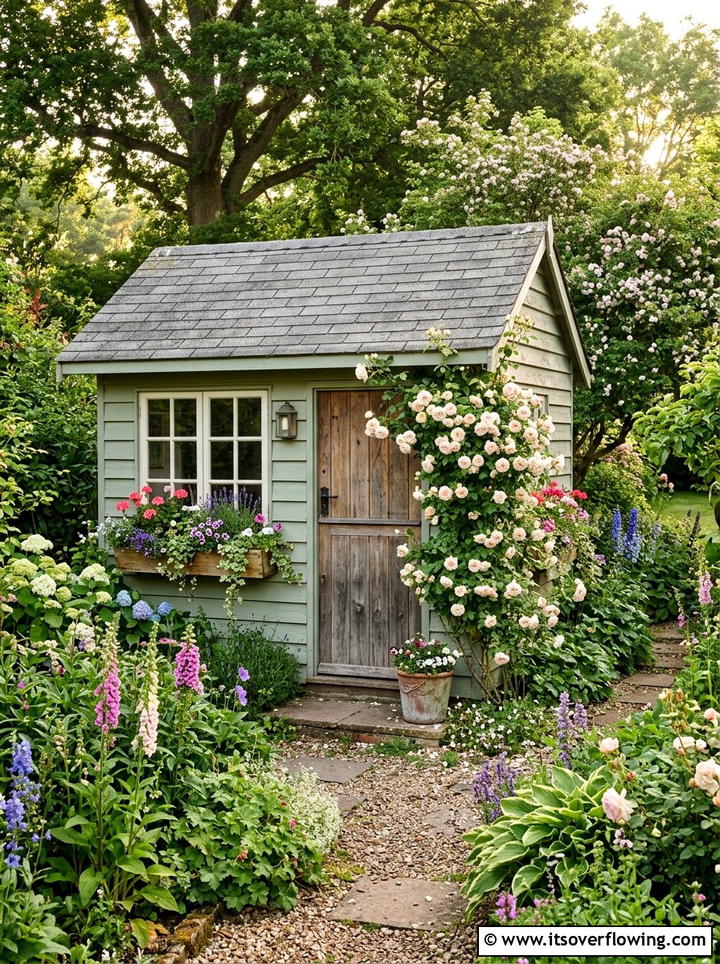 Rustic Garden Shed - 25 small garden ideas with cottage style