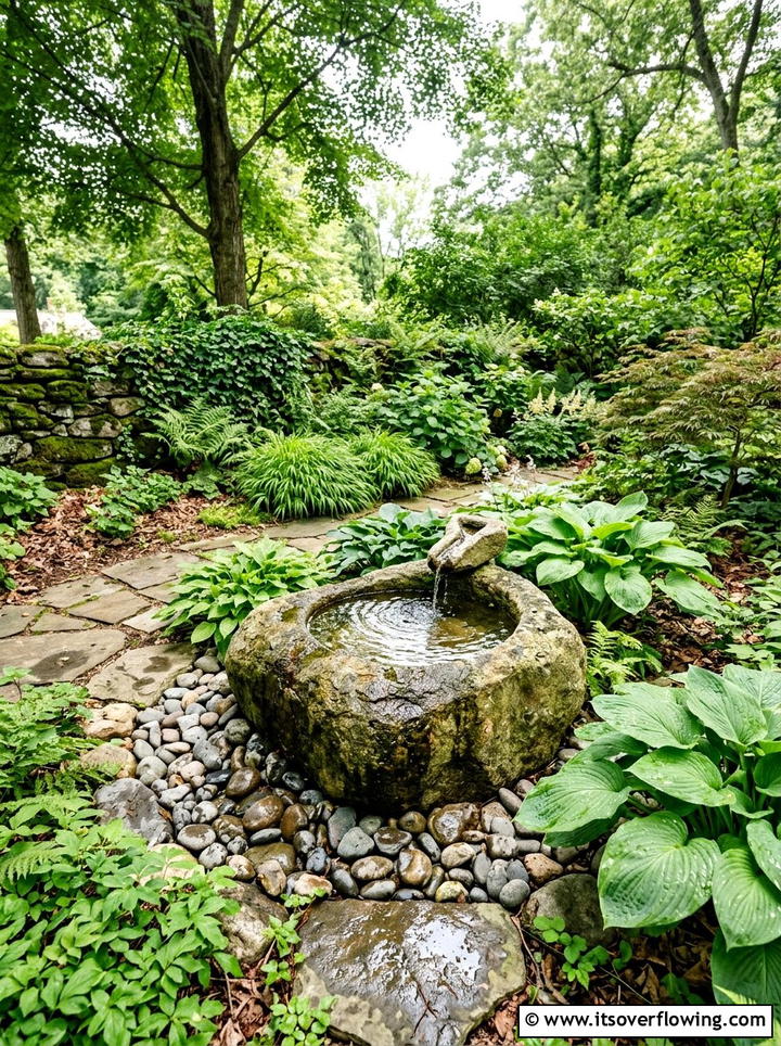 Rustic Garden Water Feature - 25 garden design ideas for farmhouse landscapes