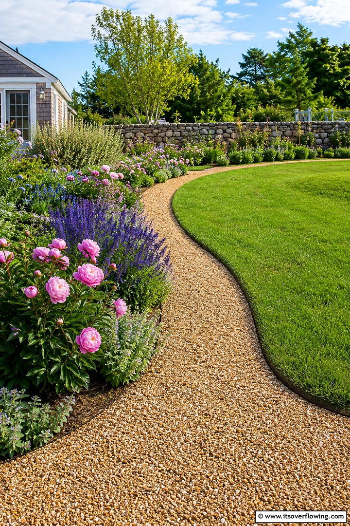 Rustic Gravel Outlines - 30 Modern Garden Edging Ideas to Define Your Outdoor Space