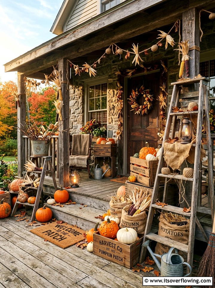 Rustic Halloween Porch - 25 front porch decor ideas for halloween
