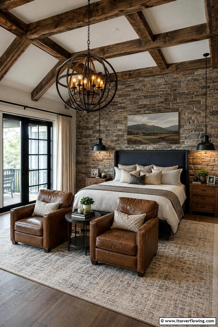 Rustic Lighting Fixtures - 30 Rustic Bedroom Ideas to Create a Warm and Inviting Space