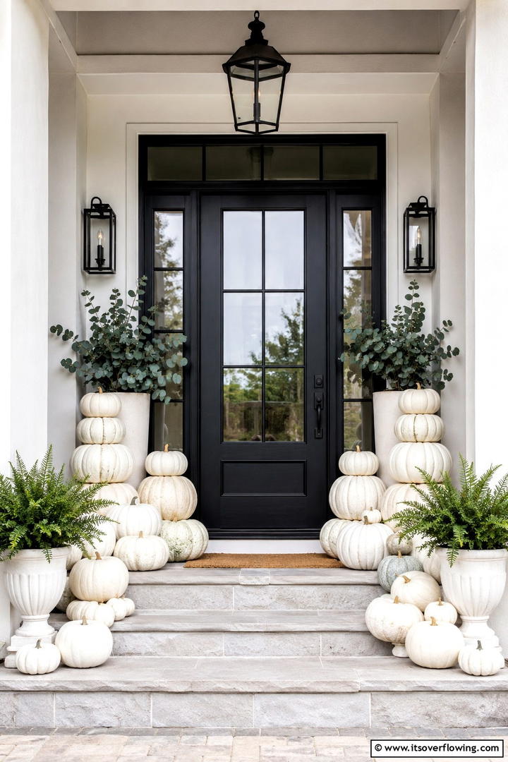 Rustic Metal Watering Can Collection Porch - 50 Fall Porch Decor Ideas for Welcoming Outdoor Spaces