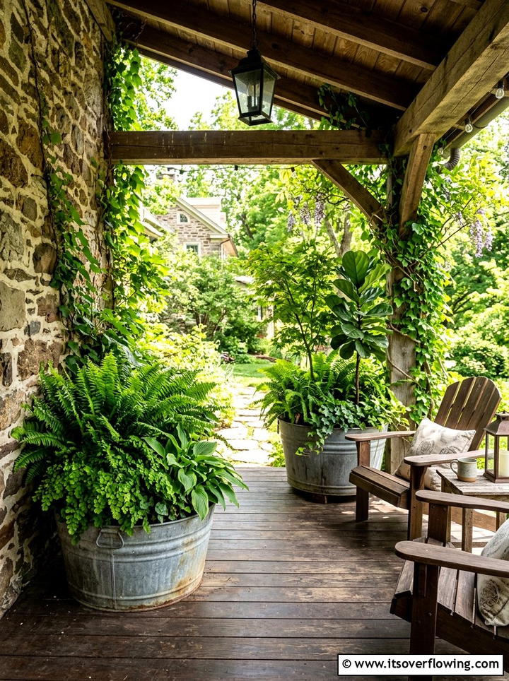 Rustic Porch With Greenery - 25 front porch ideas with rustic style