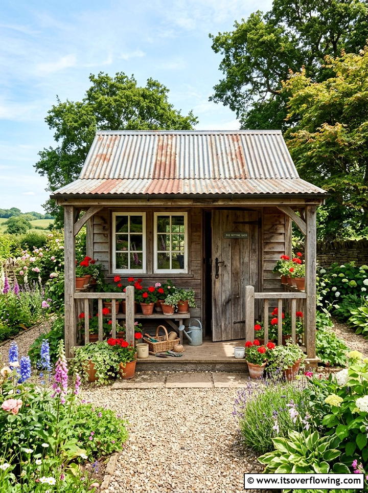 Rustic Potting Shed - 25 creative garden ideas for large yards