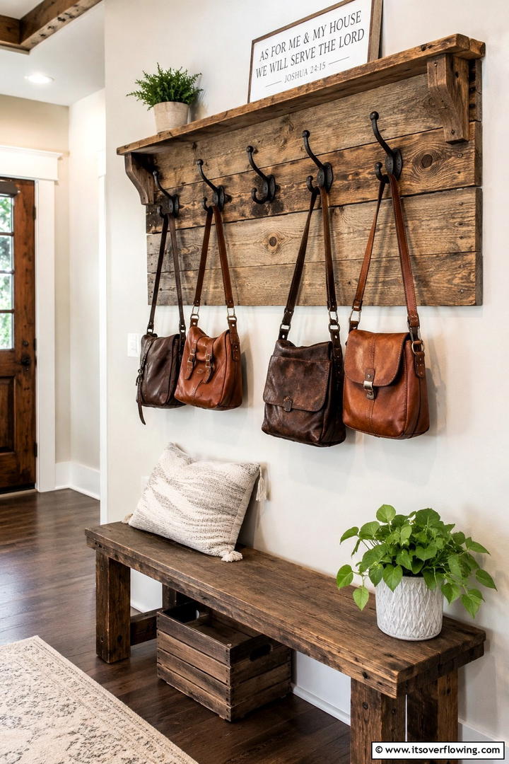 Rustic Purse Rack - 30 Efficient Pots and Pans Storage Ideas for a Tidy Kitchen
