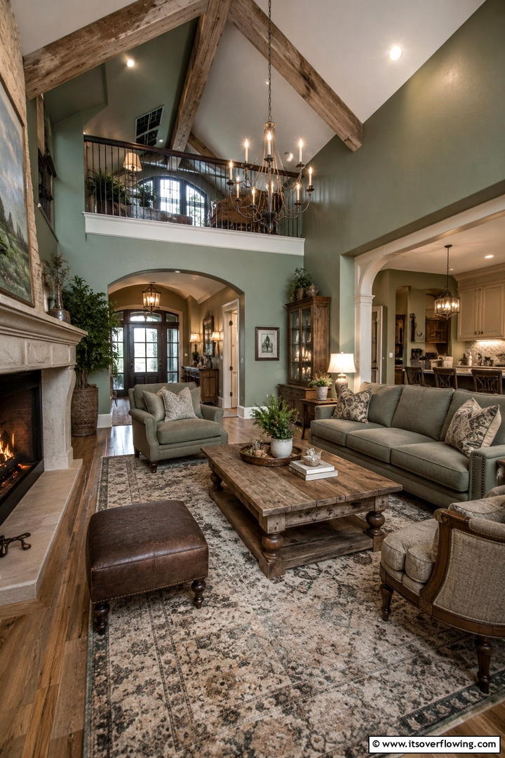 Rustic Sophistication in Sage Green - 30 Rustic Sage Green Living Room Ideas for Earthy Elegance