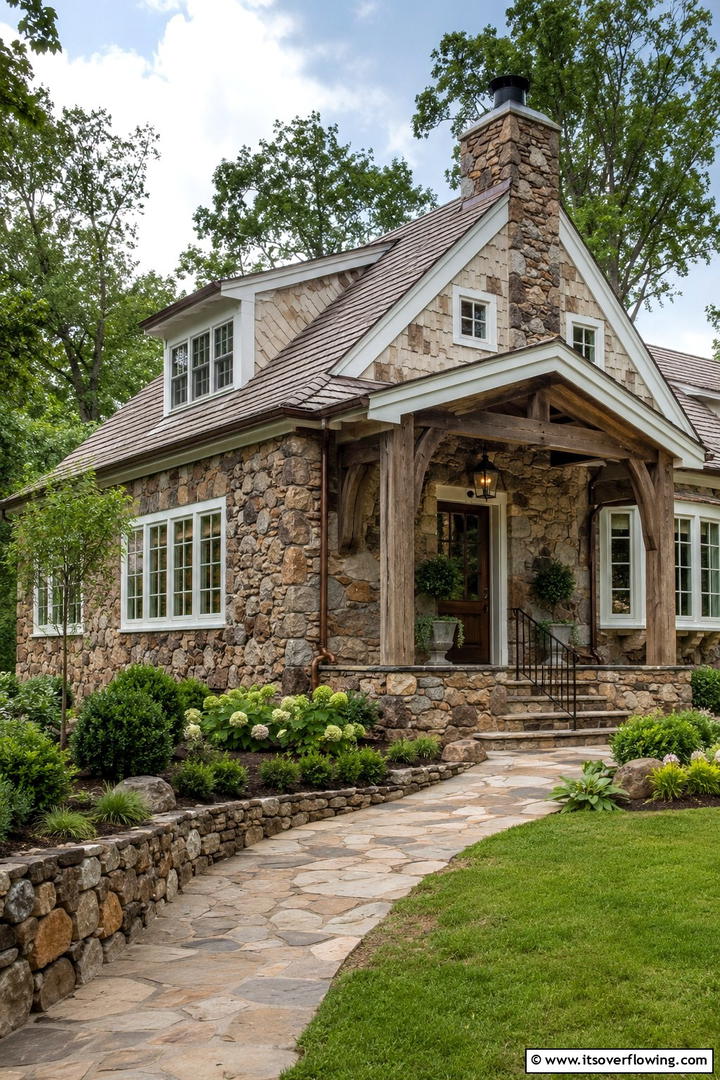 Rustic Stone Ambience - 30 Exterior Stone Types for Rustic to Modern House Designs