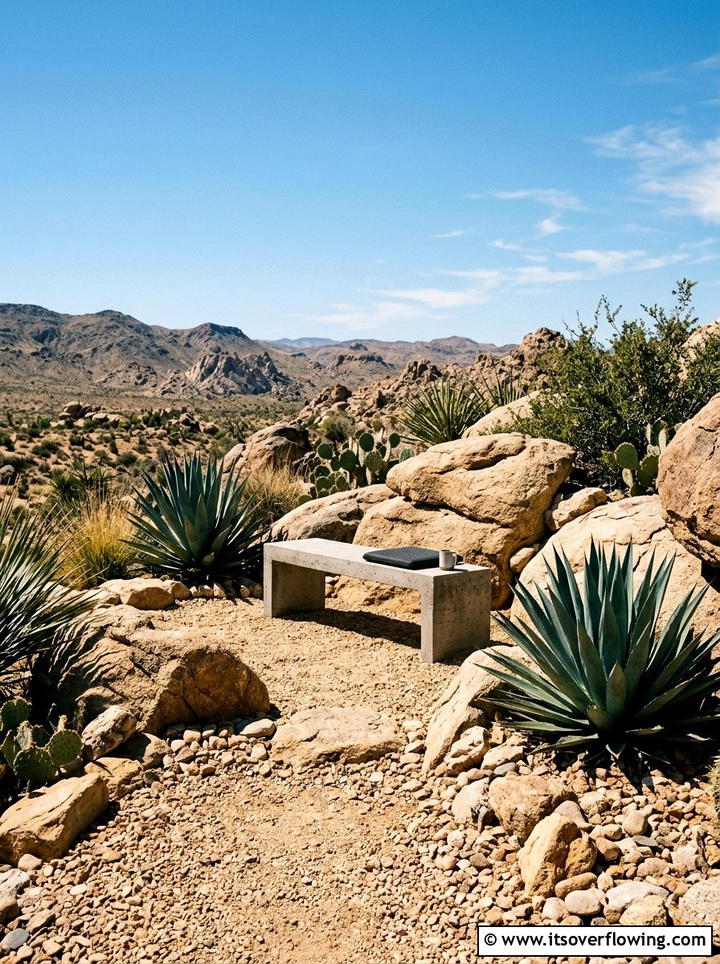 Rustic Tree Bench - 25 creative garden ideas with meditation corners