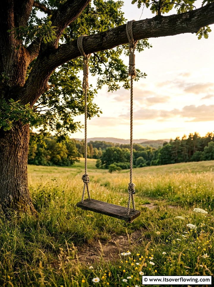 Rustic Tree Swing - 25 garden decor ideas for relaxing spaces