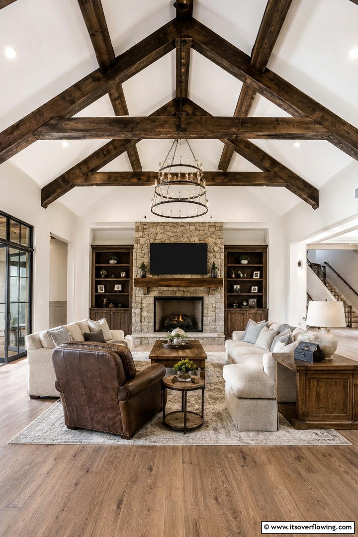 Rustic Wood Beams - 30 Spanish Mediterranean House Ideas for Warm Exteriors