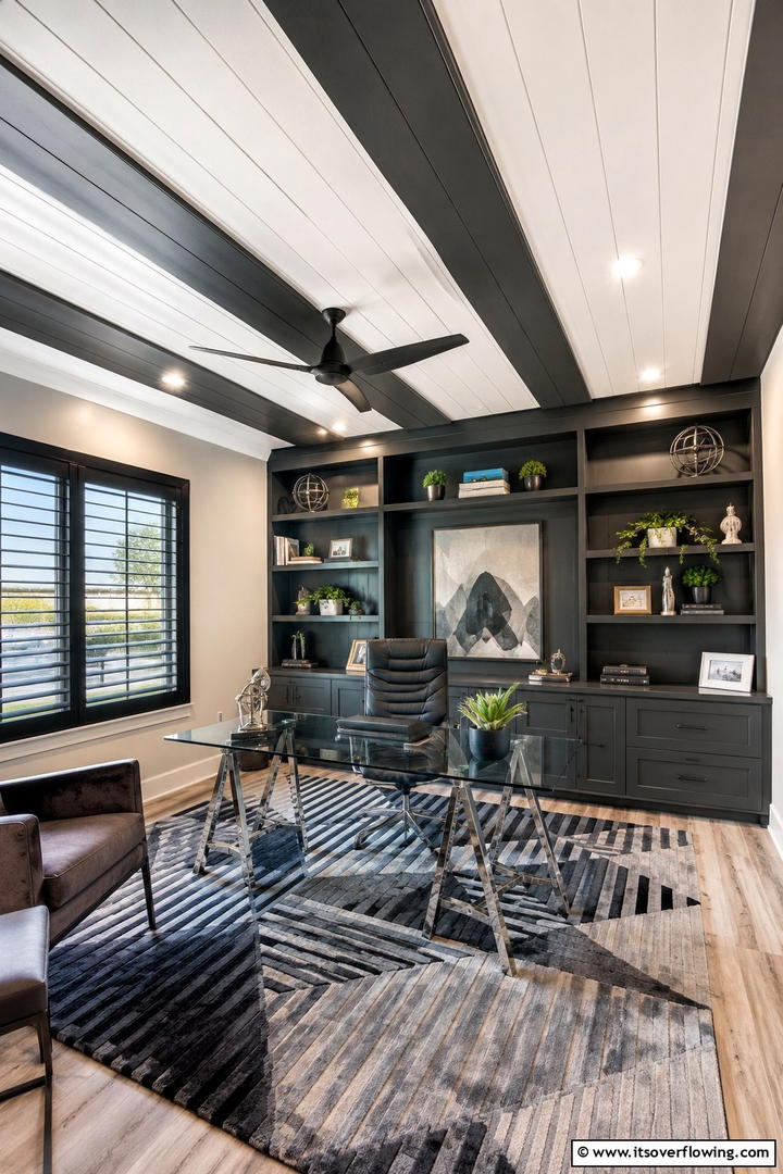 Rustic Wood Elegance - 30 Shiplap Ceiling Ideas to Add Farmhouse Charm Anywhere