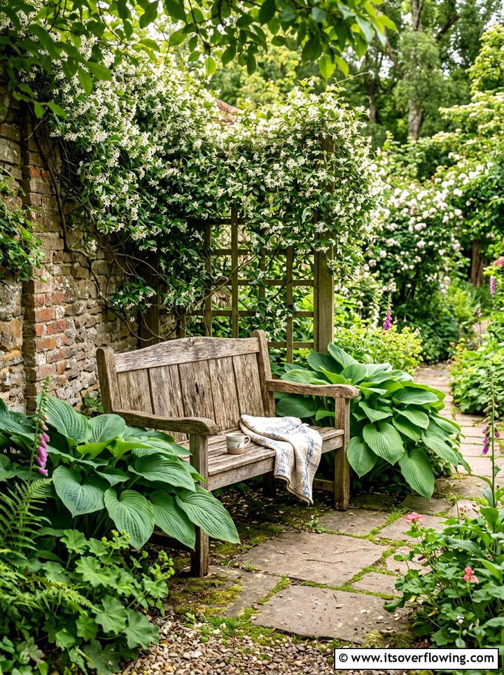 Rustic Wooden Bench - 25 garden design ideas for cottage gardens