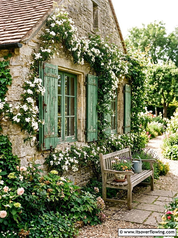 Rustic Wooden Shutters - 25 garden ideas for mediterranean style