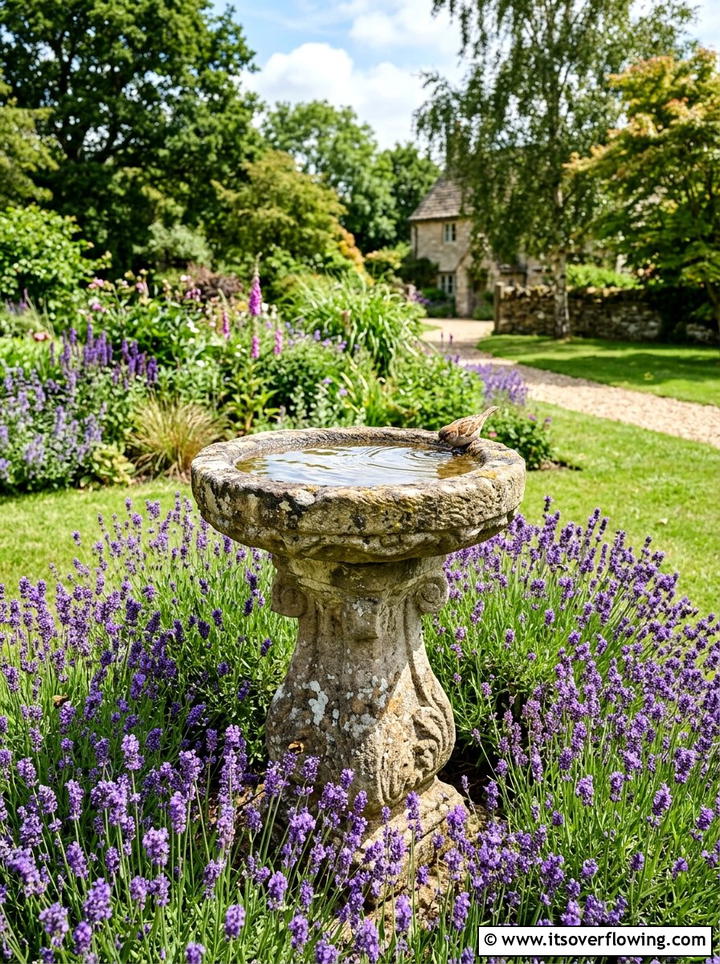 Rustic bird bath - 25 backyard decorating ideas with rustic accents