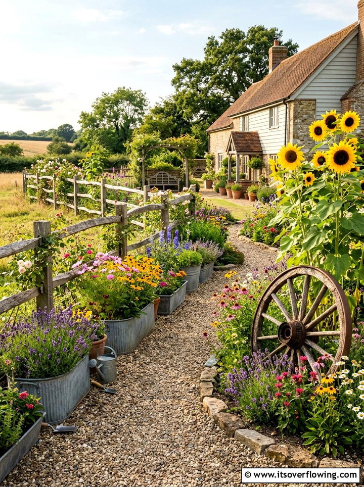 Rustic farm backyard - 25 backyard ideas with butterfly garden