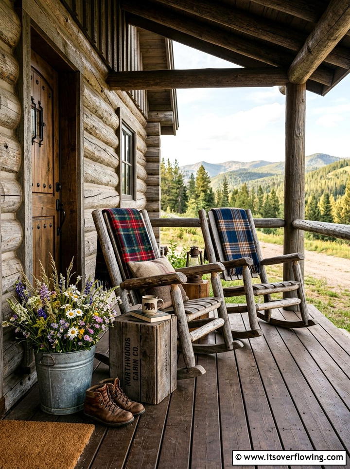 Rustic front porch - 25 front porch ideas with rocking chairs