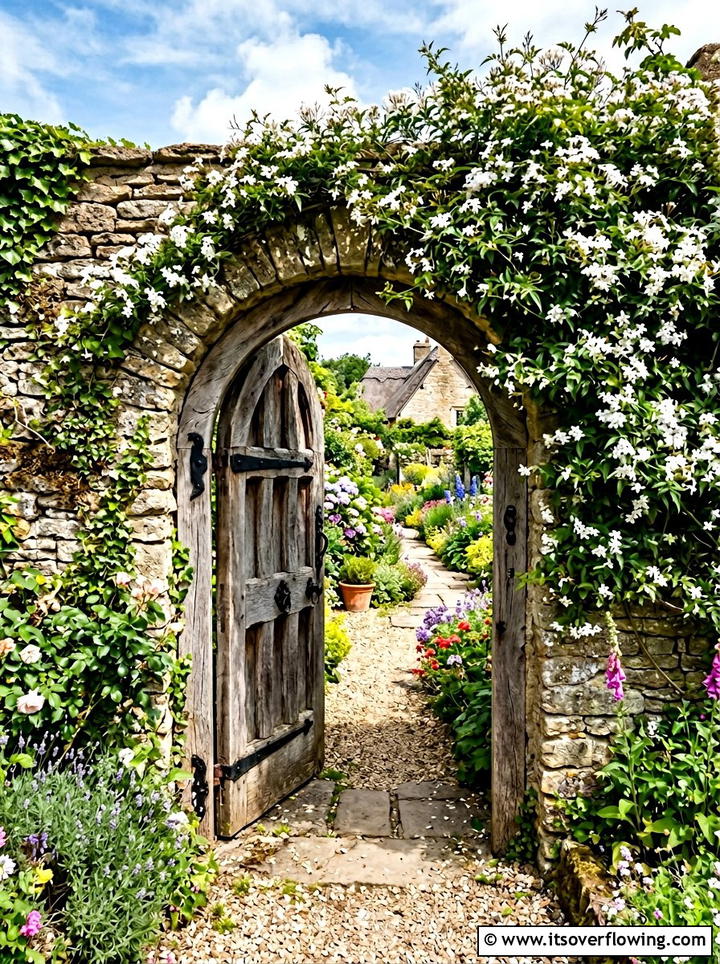 Rustic garden gate - 25 garden ideas for cottage homes