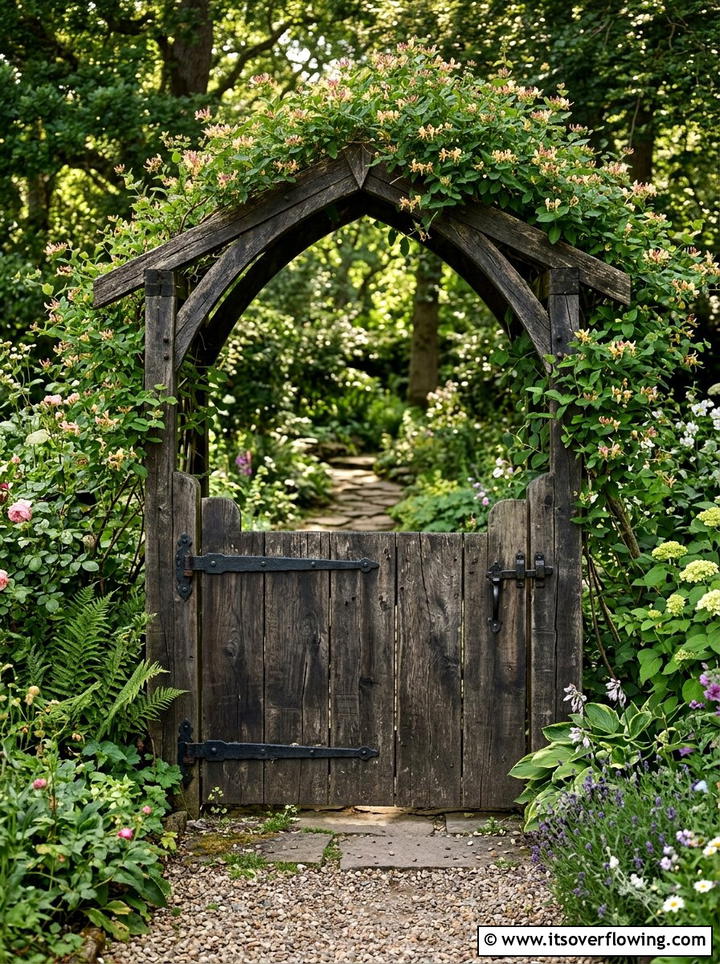 Rustic garden gate - 25 creative garden ideas for rural homes