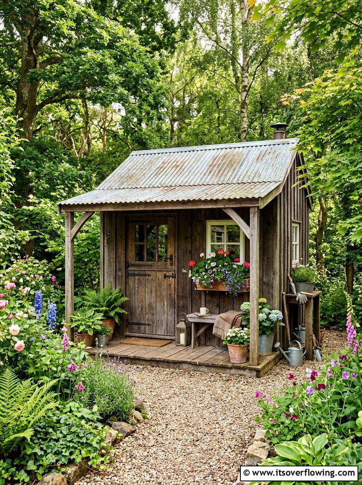 Rustic garden shed - 25 backyard decorating ideas with rustic accents