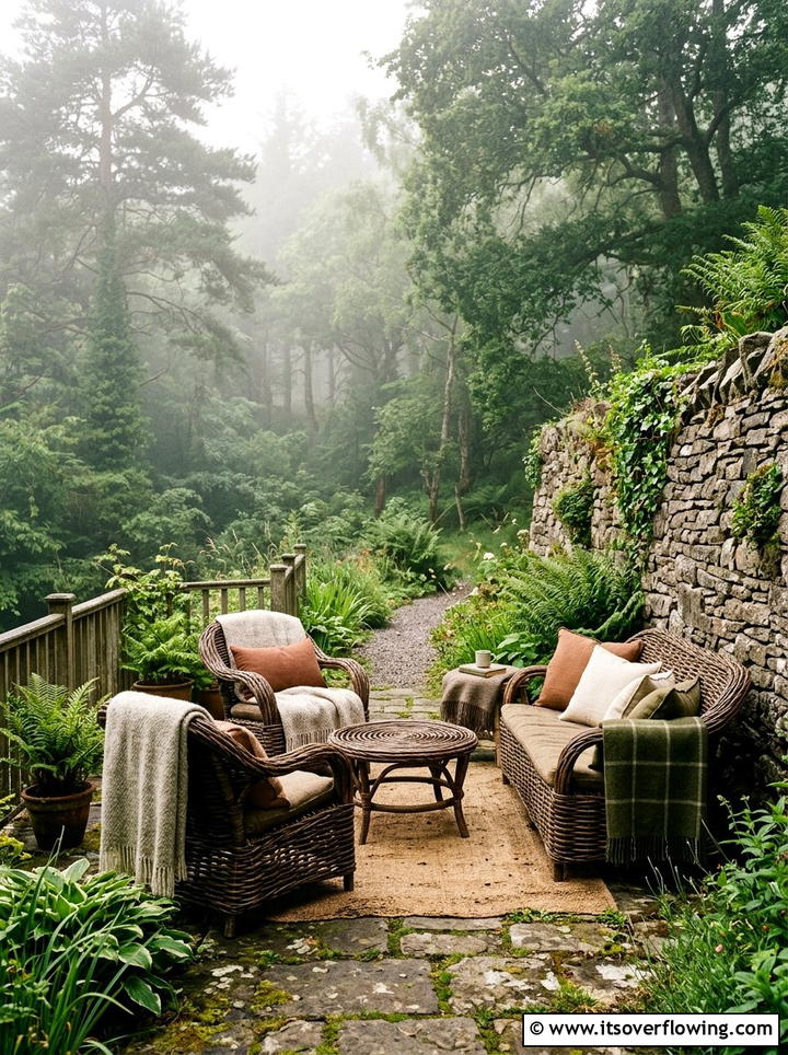 Rustic rattan furniture - 25 front porch ideas with rattan furniture
