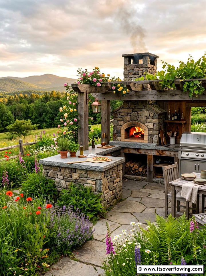 Rustic stone outdoor kitchen - 25 garden design ideas for outdoor kitchens