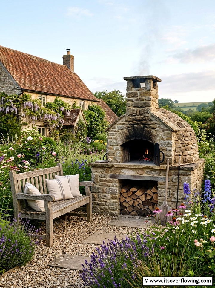 Rustic stone pizza oven - 25 backyard ideas with pizza oven