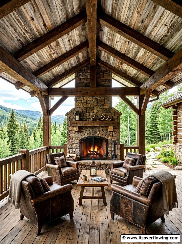Rustic wood beadboard - 25 front porch ideas with beadboard ceiling