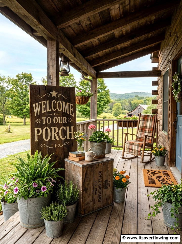 Rustic wood porch decor - 25 front porch decor ideas for summer