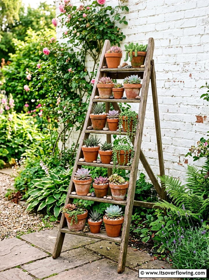 Rusty Shovel Path Marker - 25 recycled garden ideas with old tools