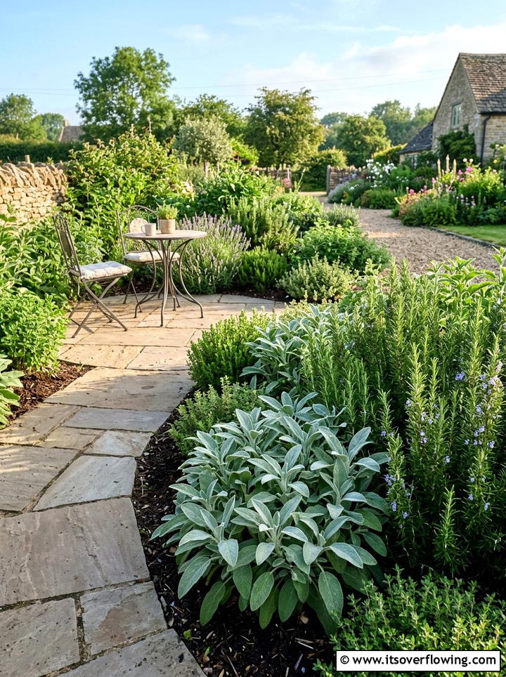 Sage and Rosemary Garden - 25 garden design ideas with drought tolerant plants