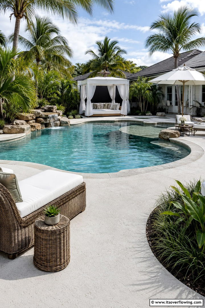Salt Finish Concrete - 20 Stylish Concrete Pool Deck Ideas for Your Backyard