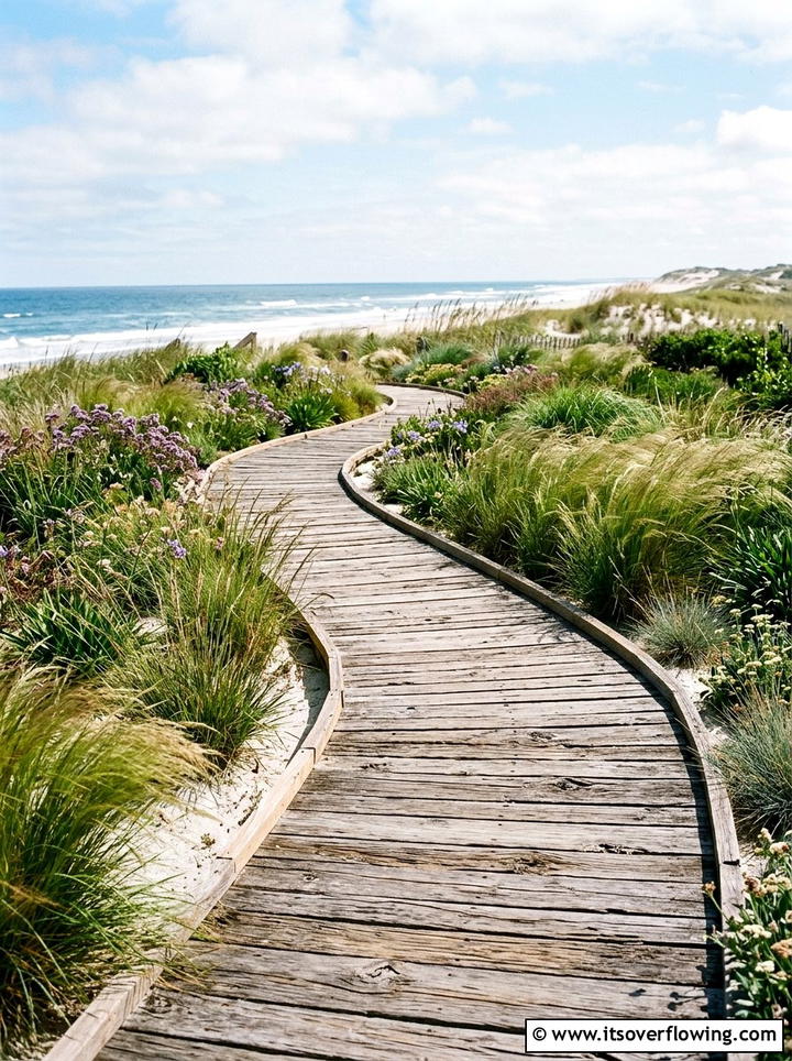 Salvaged Deck Wood Trail - 25 reusing old things ideas for garden pathways
