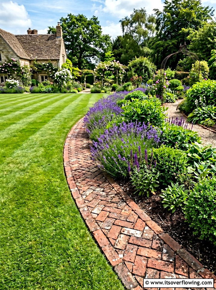 Salvaged brick edging - 25 upcycled garden ideas on a budget