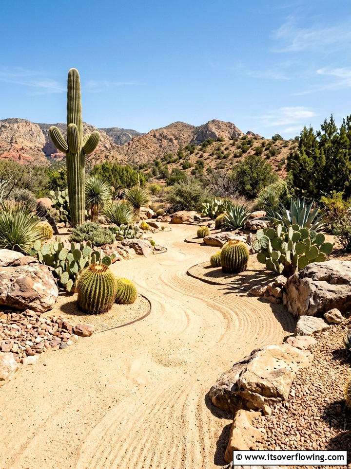 Sand Garden - 25 backyard ideas with desert landscape