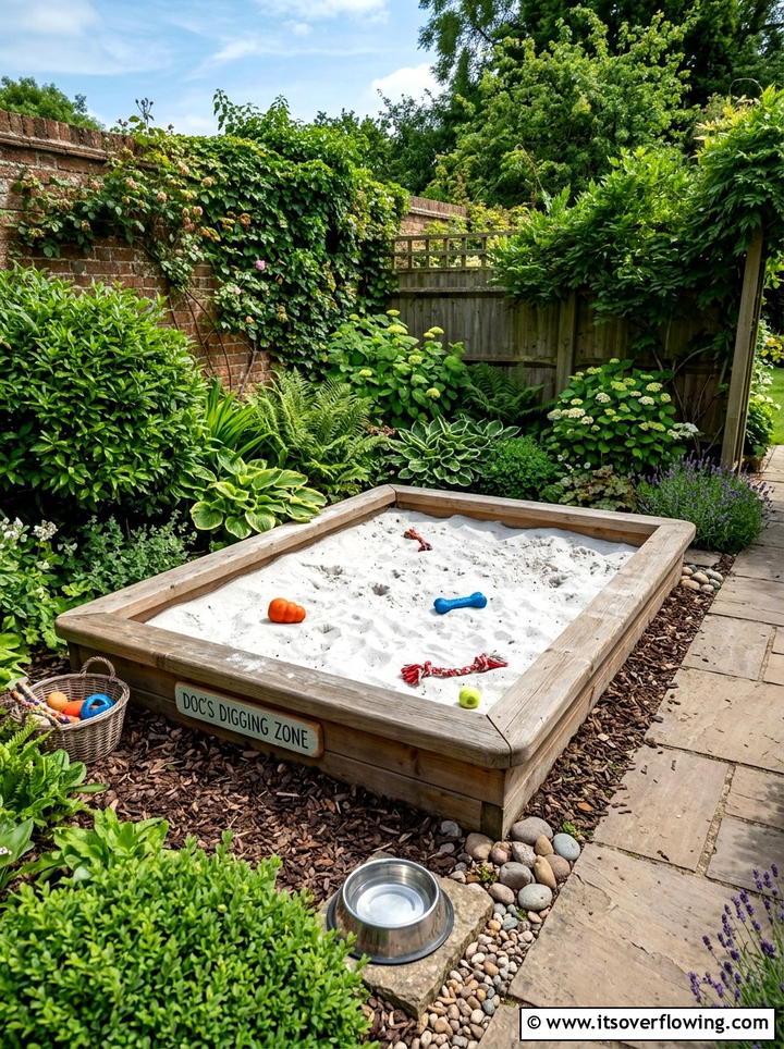 Sand Pit For Dogs - 25 small garden ideas with pet friendly plants