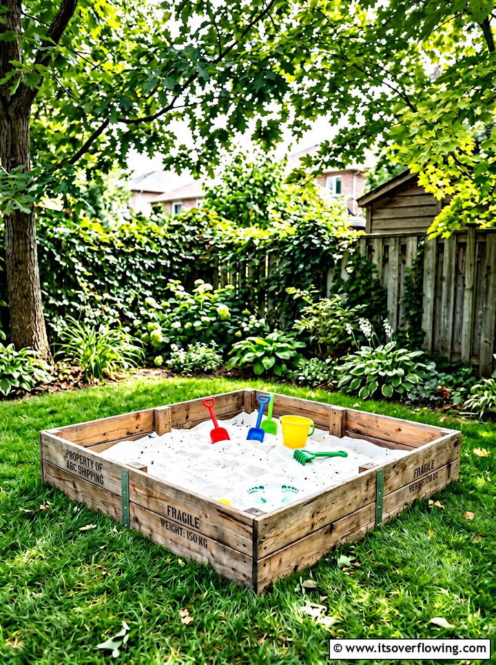 Sandbox - 25 upcycled garden ideas with old crates